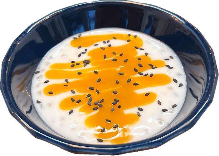 Dessert tapiococo mangue lait coco